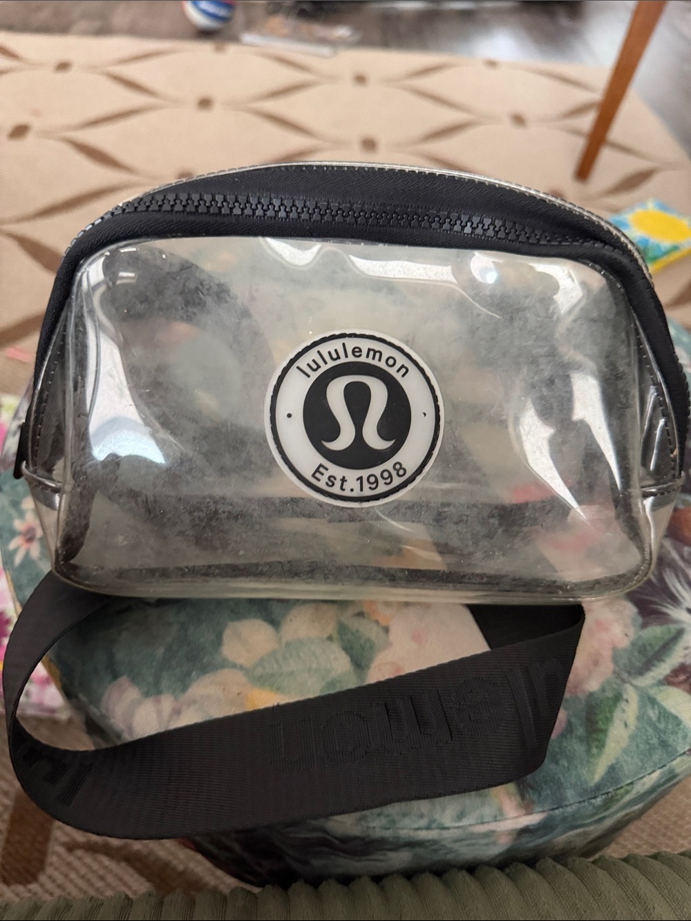 lululemon athletica Clear Travel Toiletry Bag with Black Trim